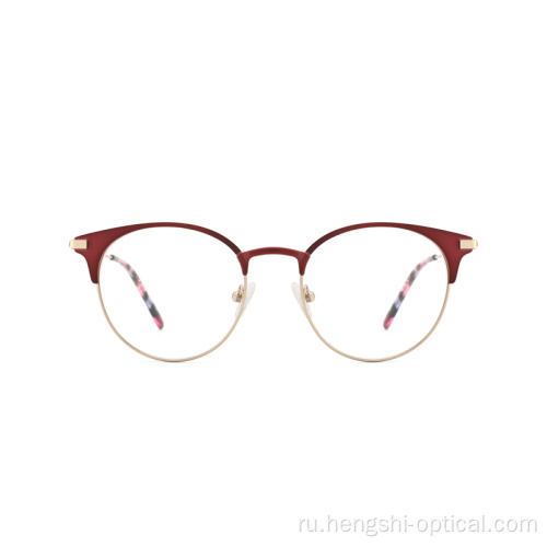 Оптические рамки оптовые кошачьи глаза металлические очки с половиной обода очки